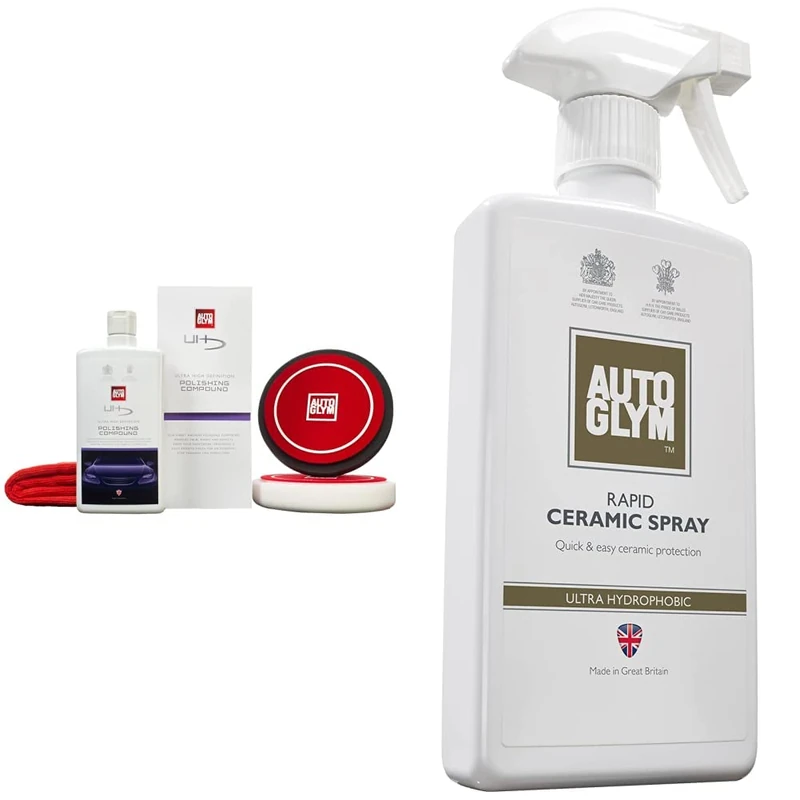 Autoglym Ultra High Definition Polishing Compound & Rapid Ceramic Spray, 500ml