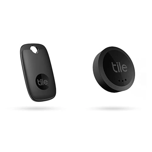 Tile Pro (2022) Bluetooth Item Finder, Pack of 1, 120 m finding range, Black & Sticker (2022) Bluetooth Item Finder, Black