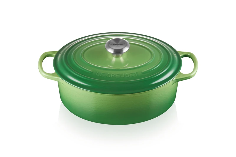 Le Creuset Signature Enamelled Cast Iron Oval Casserole Dish With Lid, 29 cm, 4.7 Litre, Bamboo, 21178294082430