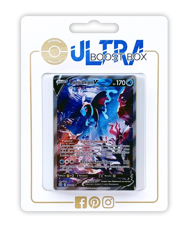 Luminéon V (Lumineon V) 156/172 Alternative Full Art - Ultraboost X Epée et Bouclier 9 - Stars Étincelantes - Box of 10 Pokemon French cards