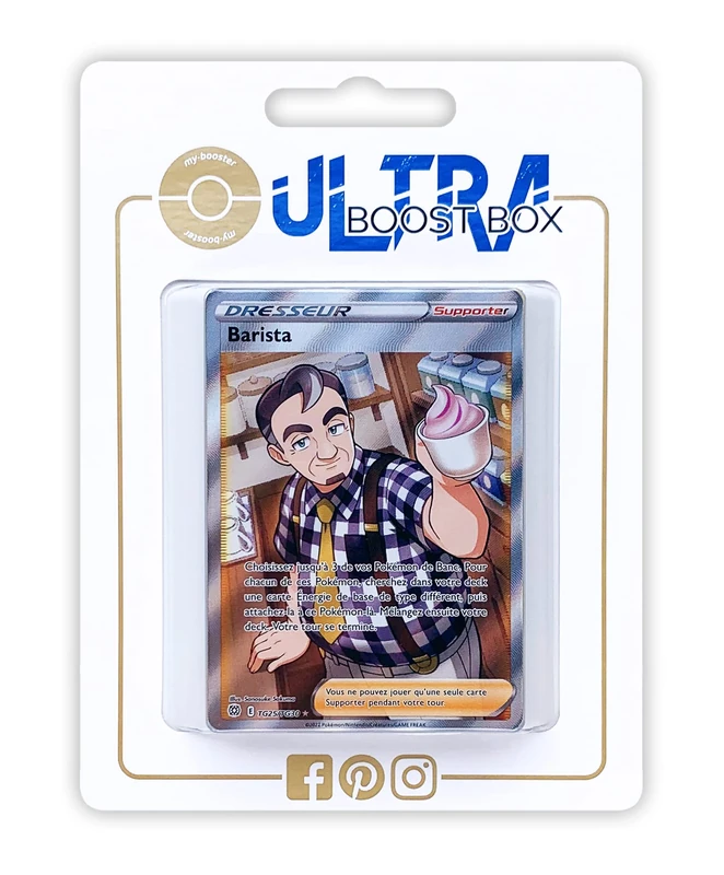 Barista (Café Master) TG25/TG30 Shiny Full Art - Ultraboost X Epée et Bouclier 9 - Stars Étincelantes - Box of 10 Pokemon French cards - Image 1