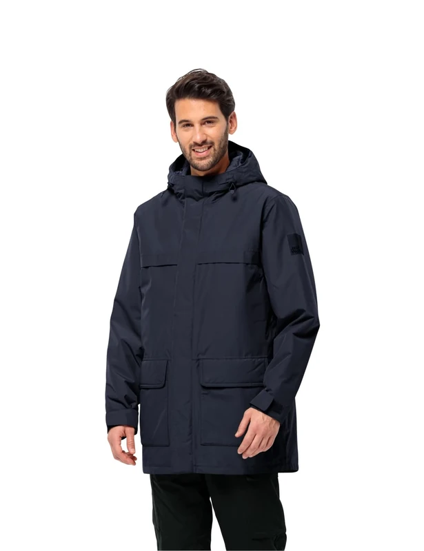Jack Wolfskin Men's Winterlager Parka Jacket, Night Blue, S