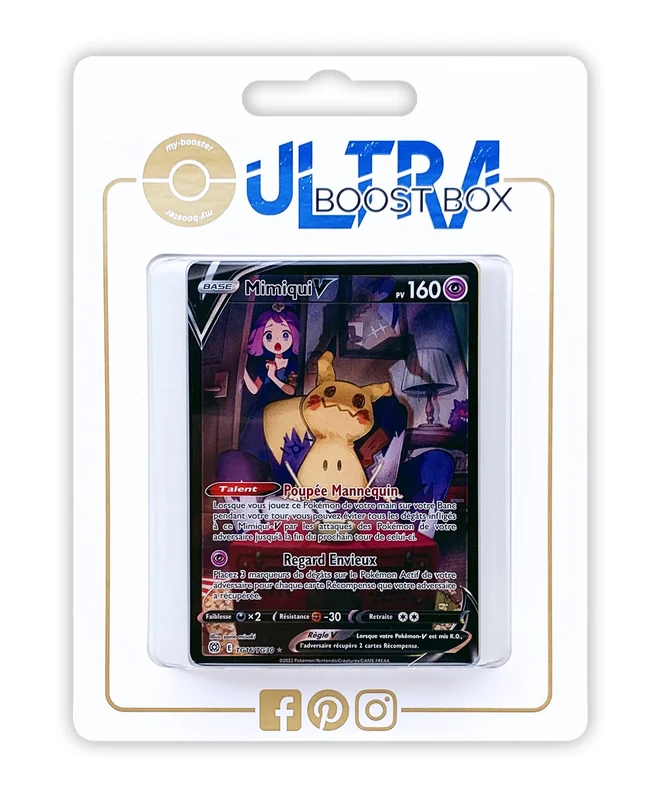 Mimiqui V (Mimikyu V) TG16/TG30 Shiny Alternative Full Art - Ultraboost X Epée et Bouclier 9 - Stars Étincelantes - Box of 10 Pokemon French Cards