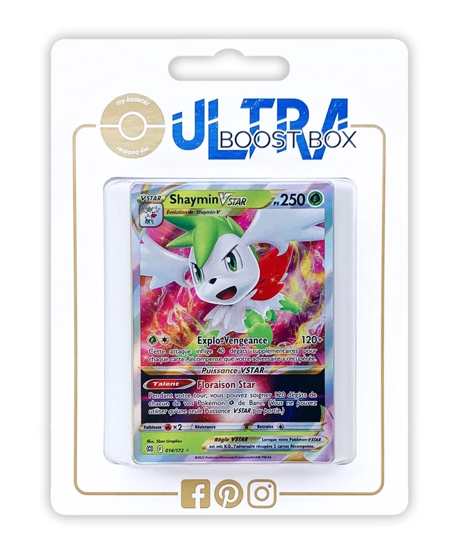 Shaymin VSTAR 14/172 - Ultraboost X Epée et Bouclier 9 - Stars Étincelantes - Box of 10 Pokemon French Cards