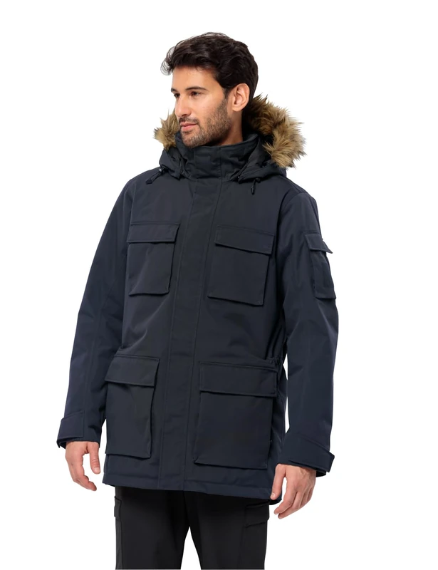 Jack Wolfskin Mens Glacier Canyon Parka Jacket - Night Blue - XXL