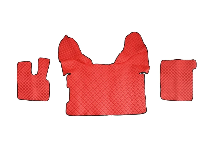 Car Floor Mat Set Engine Cover for DAF XF 106 Truck (Red)