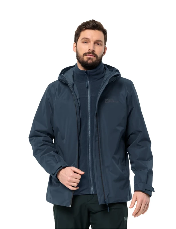 Jack Wolfskin Taubenberg 3In1 Men's Jacket, Night Blue, M