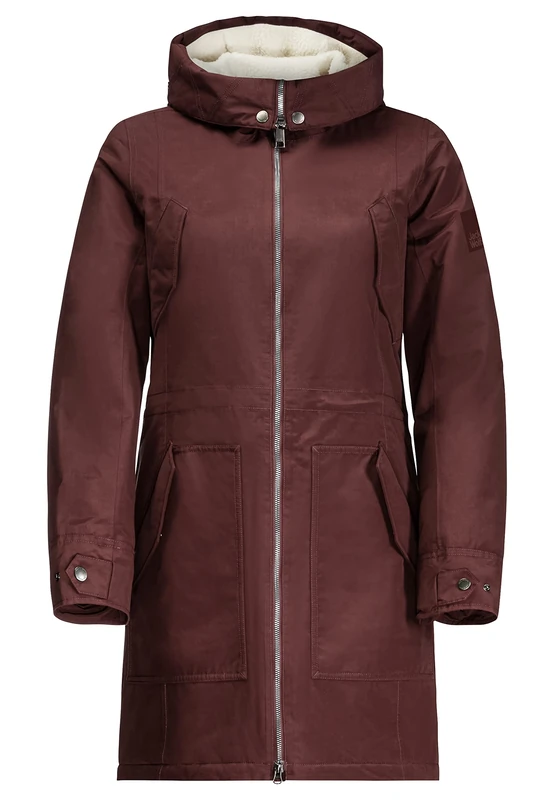 Jack Wolfskin Women's Rocky Point Parka Jacket - Cordovan Red, XS