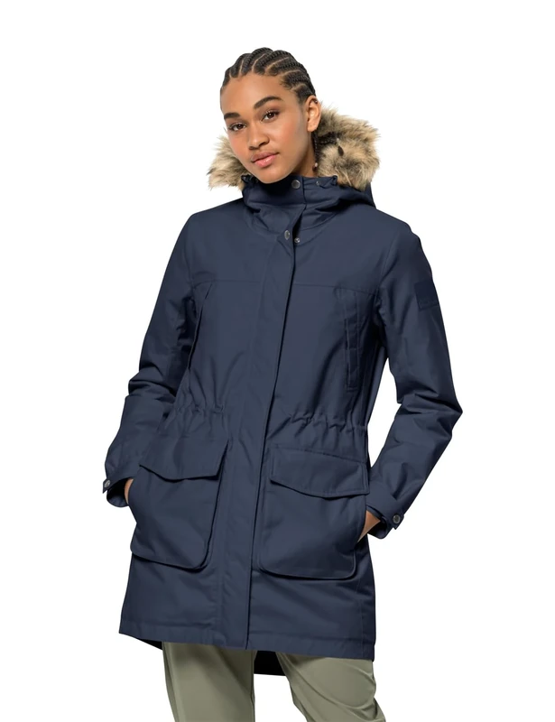 Jack Wolfskin Women's Winter Frost Ins Parka Jacket, Night Blue, S
