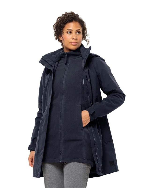Jack Wolfskin Ottawa Coat Jacket, Night Blue, S Women's