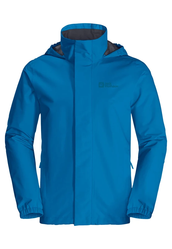 Jack Wolfskin Men's Stormy Point Jacket, Blue Pacific, M