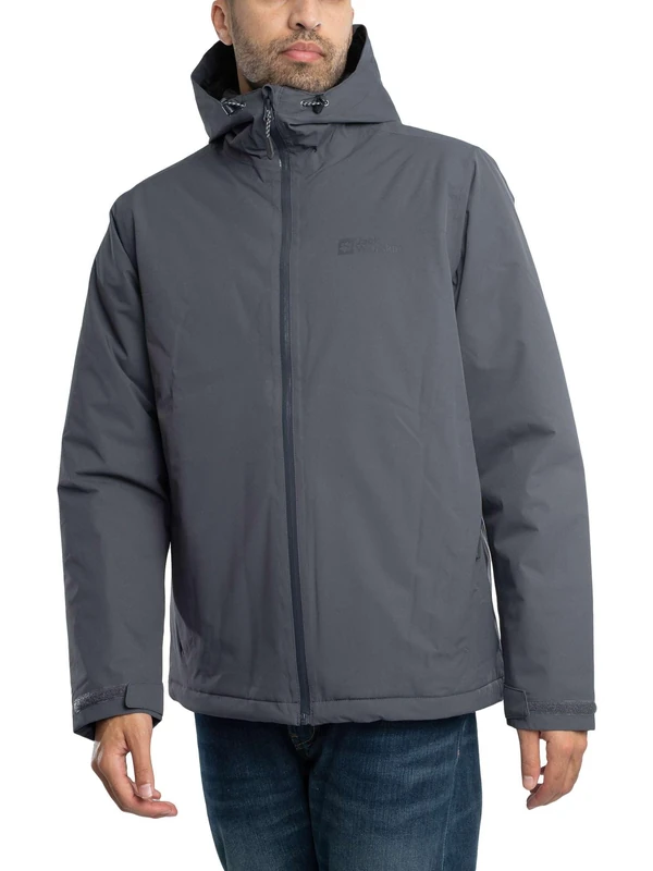 Jack Wolfskin Men's Wisper Ins JKT M Jacket, Ebony, M