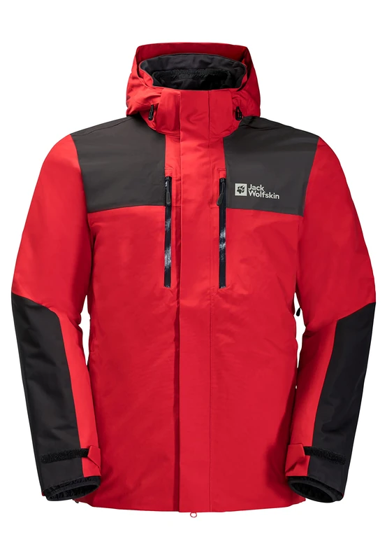 Jack Wolfskin Jasper 3 In1 Men's Jacket, Adrenaline Red, 3XL