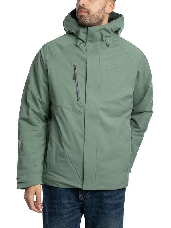 Jack Wolfskin Men's Troposphere Ins JKT M Outerwear, Hedge Green, 40