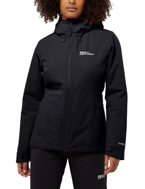Jack Wolfskin Women's Wisper Ins JKT W Jacket, Black, L