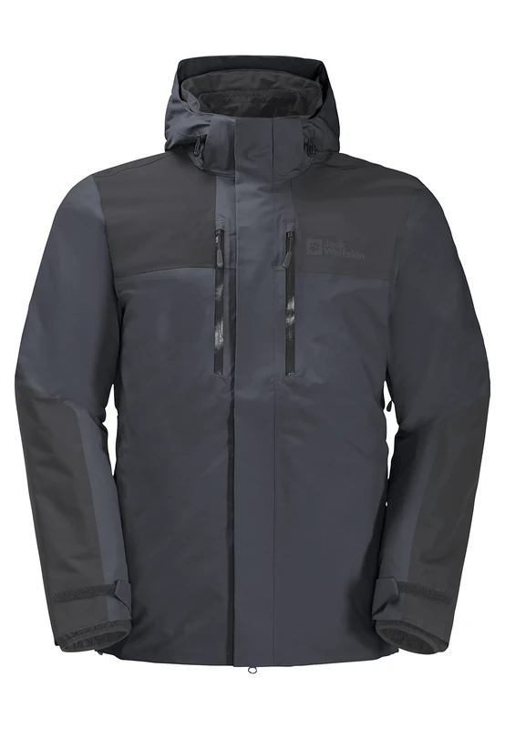 Jack Wolfskin Men's Jasper 3in1 Jacket, Ebony, S