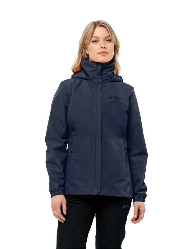Jack Wolfskin Women's Standard Stormy Point 2l Jacket, Night Blue, X-Large