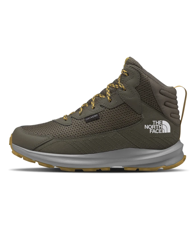 THE NORTH FACE Youth Fastpack Hiker Mid Waterproof, New Taupe Green/Mineral Gold, 5