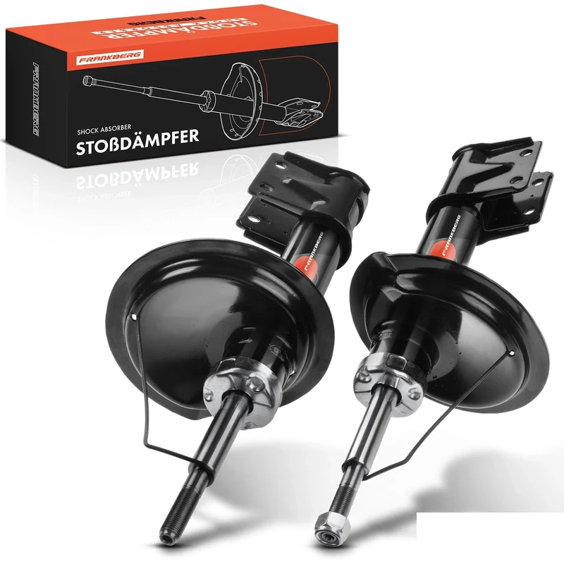 Frankberg 2x Shock Absorber Strut Front Left Right 506mm Gas pressure Compatible with 307 Break 3E 307 CC 3B C4 Coupe LA 307 SW 3H 307 3A/C Replace# 5202HH