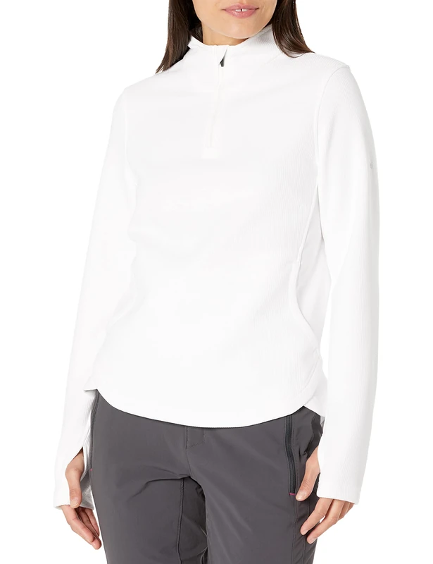 Spyder Women's Aspire Fleece Jacket, White, M UK