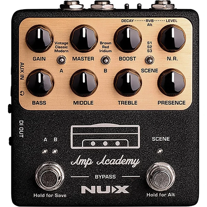 NUX NGS6 Amp Academy - Stomp Box Amp Modeler, Black