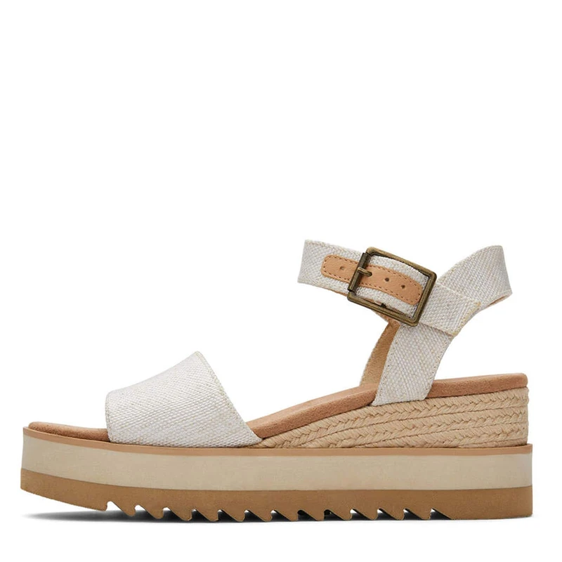 TOMS Platform Wedge Sandal - Stylish Chic Mid-Height Design with Customizable Fit and Comfort for All-Day Wear