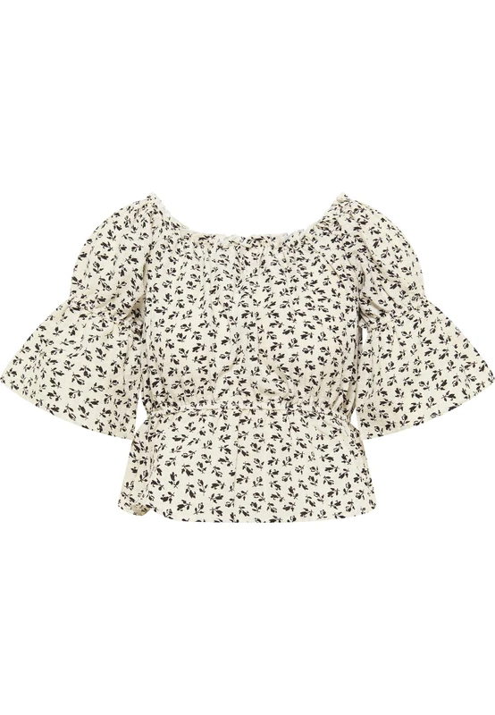 myMo ROCKS Women's 13823054 Off-Shoulder Blouse, Wool White, S - Image 1