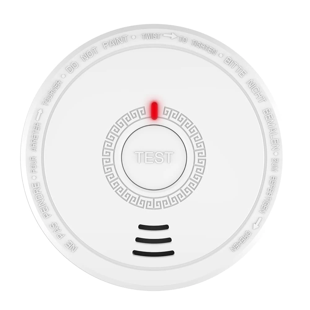 Fire Alarms Battery Operated for Home,Smoke Alarms Detector with 10 Years Life/10 Years Battery, Fire Alarm with LED Indicator and Silence Button Photoelectric Smoke Alarms for Home (1 Pack)