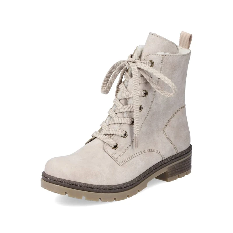 Rieker Women Ankle Boots Y7446, Ladies Lace-up Ankle Boot,Low Boots,Chukka Boot,Short Boots,lace-up Boot,Beige (Beige / 60),41 EU / 7.5 UK