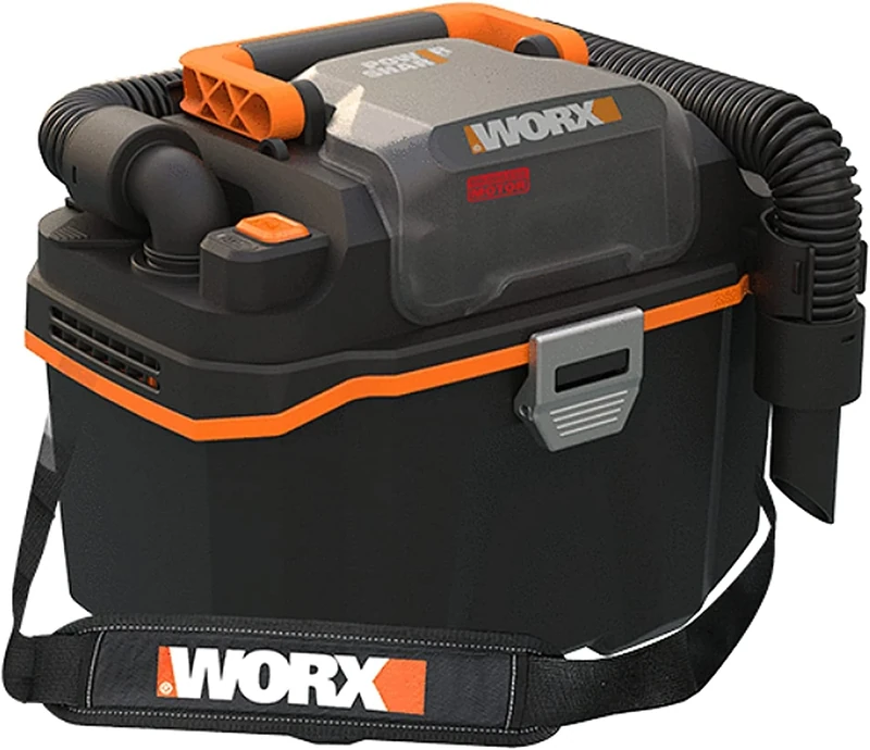 WORX WX031.9 NASS-/Trockensauger handlich ohne Akku und Ladegerät Battery Wet/Dry Vacuum Cleaner Mobile and Handy Without Battery and Charger, Black/Orange