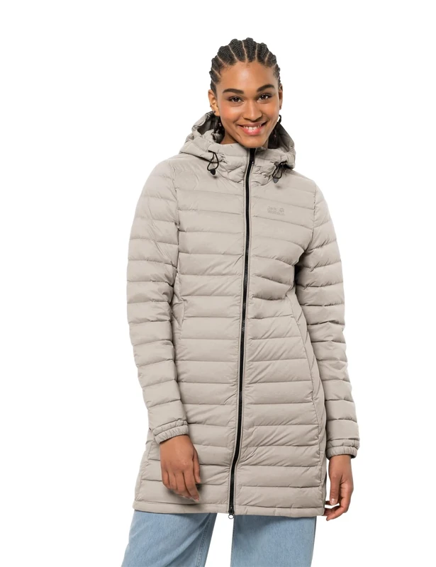 Jack Wolfskin Women's Glowing Mountain Down Coat, Winter Pearl, M