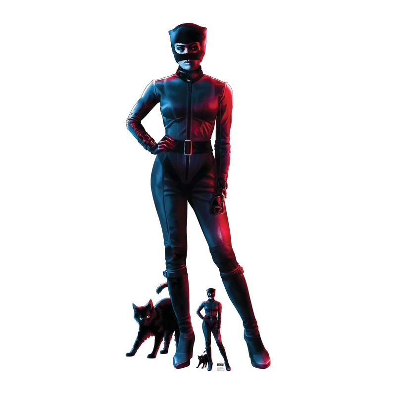 STAR CUTOUTS Official SC4216 Catwoman Red Blue Zoe Kravitz Greatest Superhero Life-Size Cardboard Cutout Party Supplies Gifts Collectors, Multicolor - Image 1