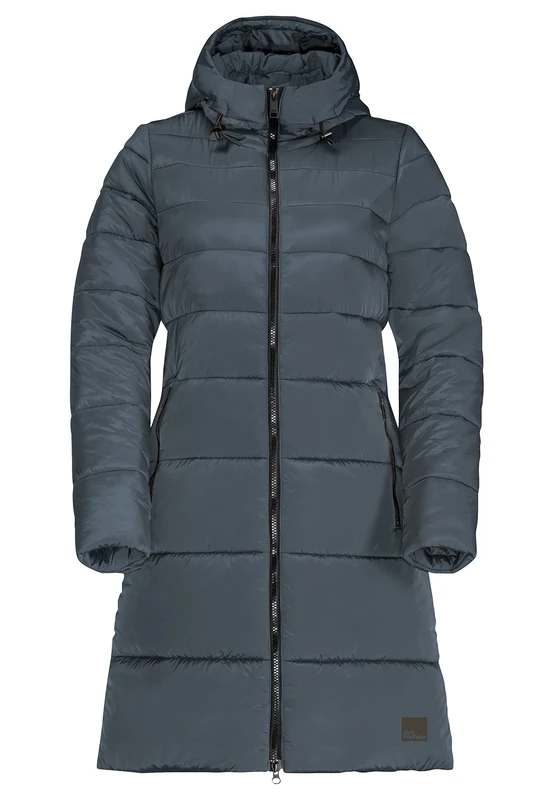 Jack Wolfskin Eisbach Outdoor Hardshell Jacket for Women Slate Blue L