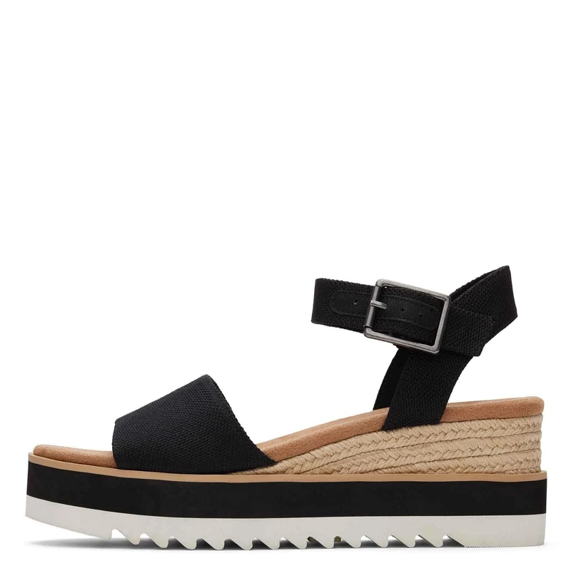 TOMS Women's Platform Wedge Sandals - Chic Mid-Height, Versatile Style with Comfort & Wide Width Options