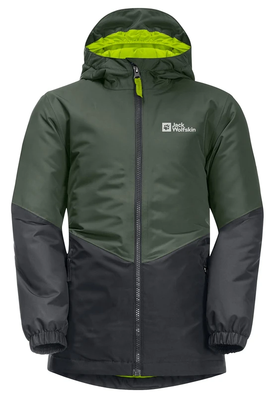 Jack Wolfskin Unisex TRIOS JACKET K Coat, thyme green,