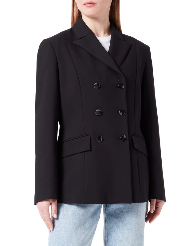 Sisley Women's Jacket 2OLVLW00L, Black 100, 38