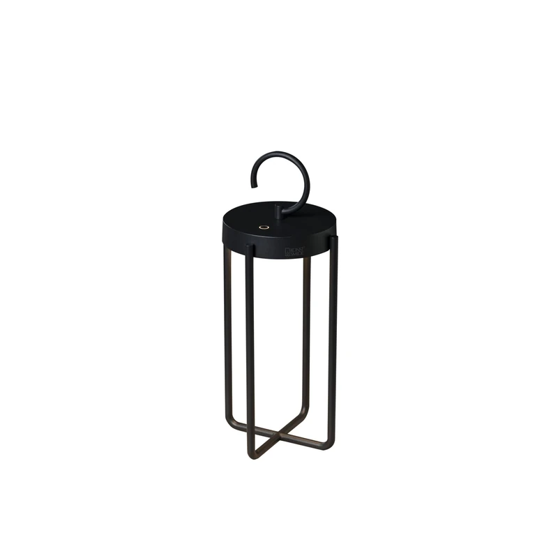 Konstsmide Manorola LED Lantern | Black | Indoor/Outdoor | Aluminium | 2 Light Colours | Dimmable | Battery Life up to 20 Hours