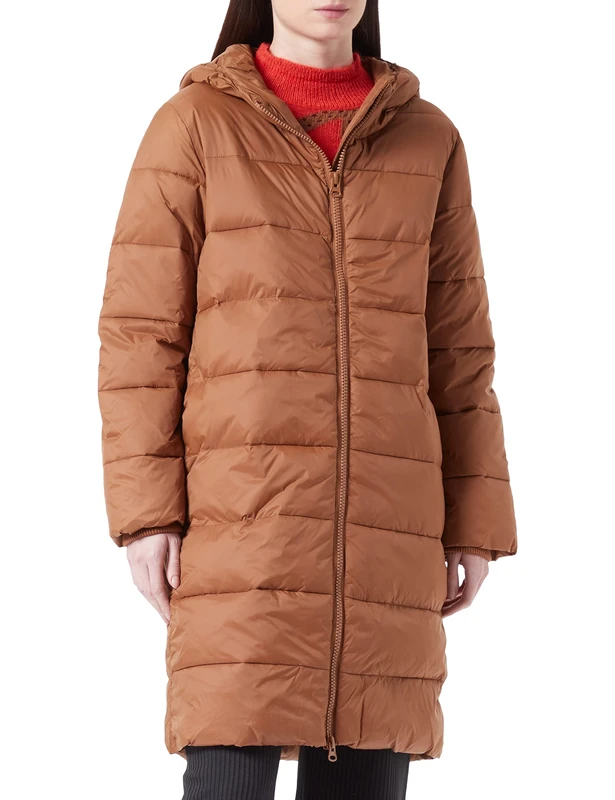 Sisley Women's Heavy Jacket 2BA2LN01K Down Coat, Burnt 11Q, 40 - Image 1