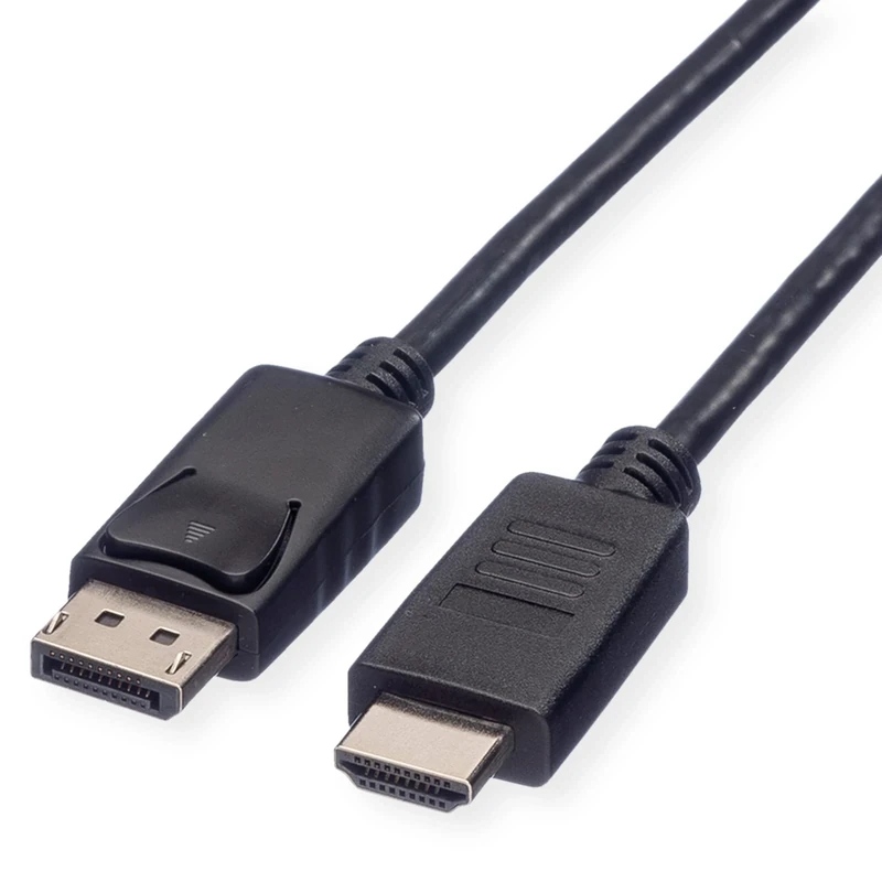 ROLINE GREEN DisplayPort Cable DP - HDTV, Video Cable, ST/ST, Black, 1 m