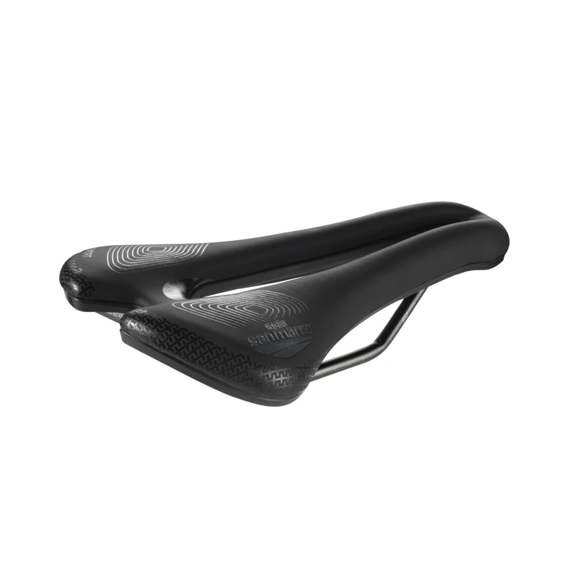 Selle San Marco Aspide Short Supercomfort Racing Saddle: Black/Black Narrow (S3)
