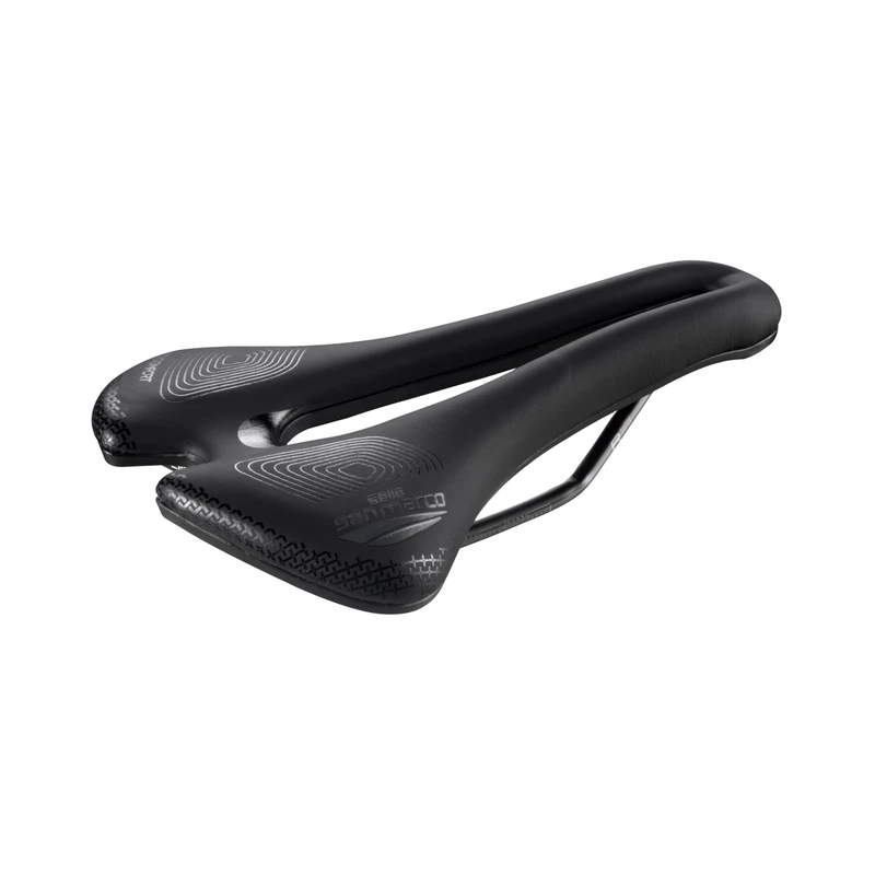 Selle San Marco Aspide Short Supercomfort Racing Saddle: Black/Black Wide (L3)