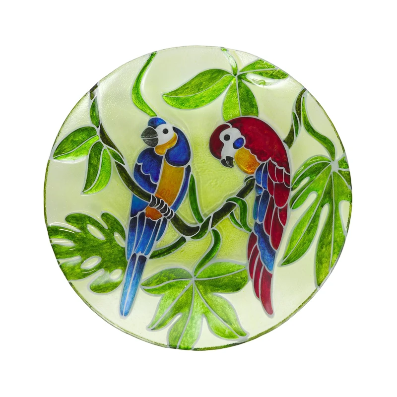 Alpine Corporation KPP602T-18 Birdbath Bowl Topper, Multicolor