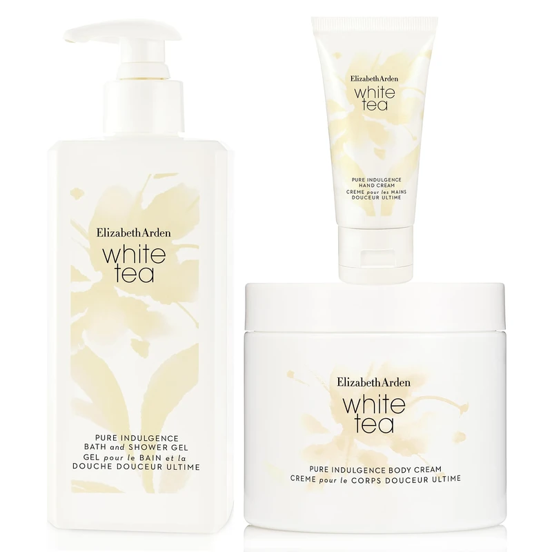 Fragrance Bunde: Elizabeth Arden White Tea Shower Gel (390ml) + Body Cream (400ml) + Hand Cream (30ml)