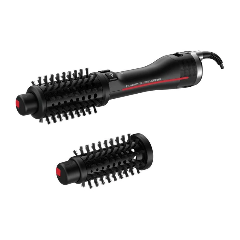 Rowenta x Karl Lagerfeld K or Pro Stylist Rotating Blower Brush, Shine Booster, Various Hairstyles, 2 Brushes CF961LF0