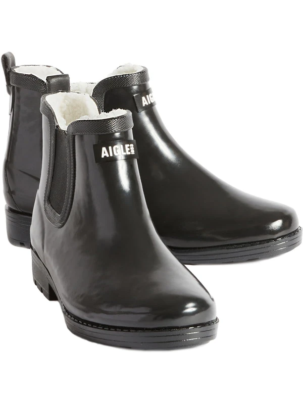 Aigle Women's Carville Fur 2 Wellington Boots, black, 6.5 UK