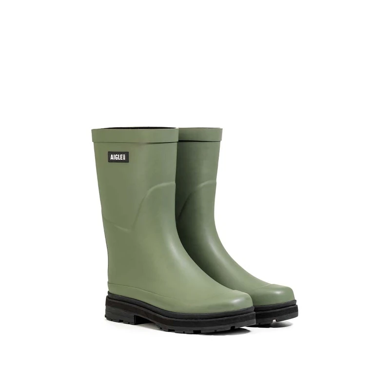 Aigle Men's Mid Rain M Wellington Boots, Olivine, 7 UK