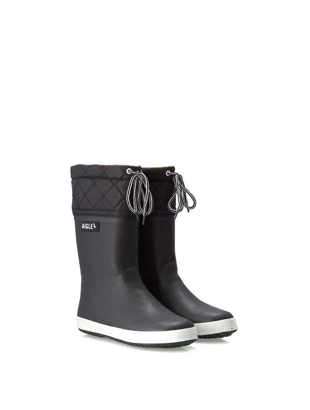 Aigle Giboulee 2 Rain Boot Unisex Kids, Noir Blanc, 13 UK Child