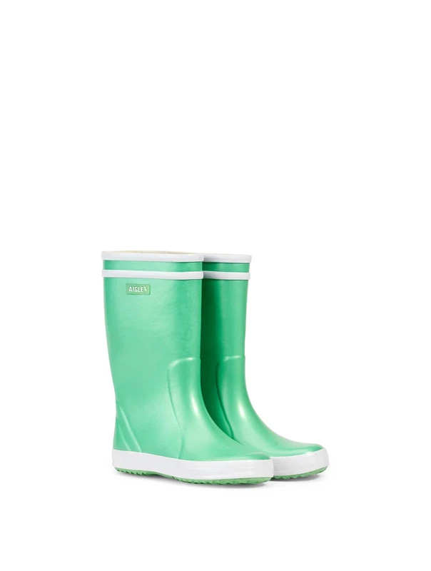 Aigle LOLLY IRRISE 2 Children's Waterproof Boots with an iridescent finish | Made of natural rubber with a double white stripe | Warm, quick-drying lining | Non-slip sole