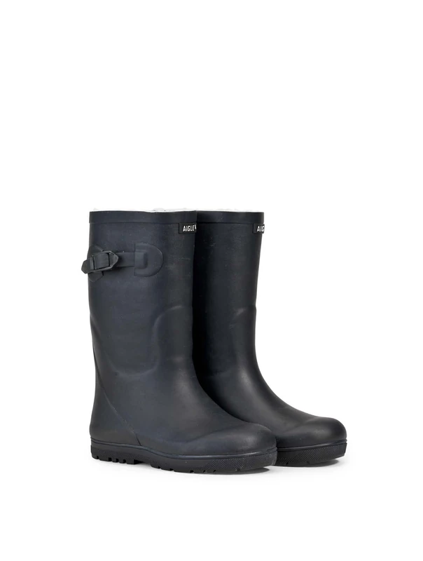 Aigle Woody-pop Fur 2 Unisex Children's Rain Boot, 3611 Military Olive, 6 UK