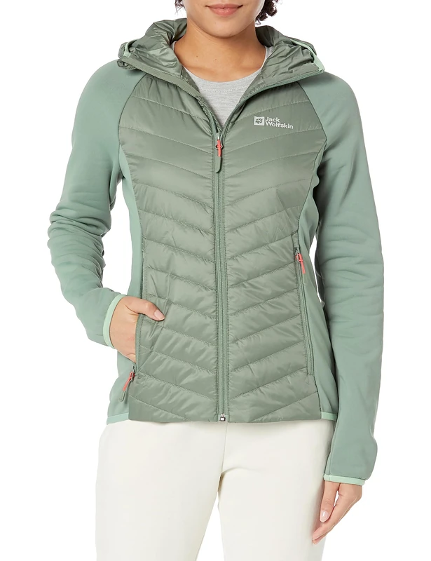 Jack Wolfskin Women's Routeburn Jacket, Hedge Green, L